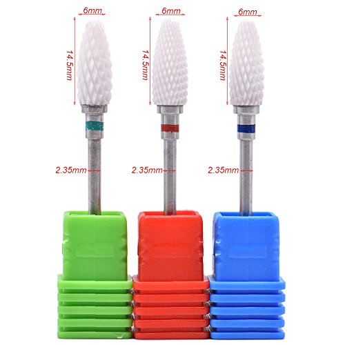 Set de Puntas de Cerámica para Torno de Uñas 3/32" miniatura 2