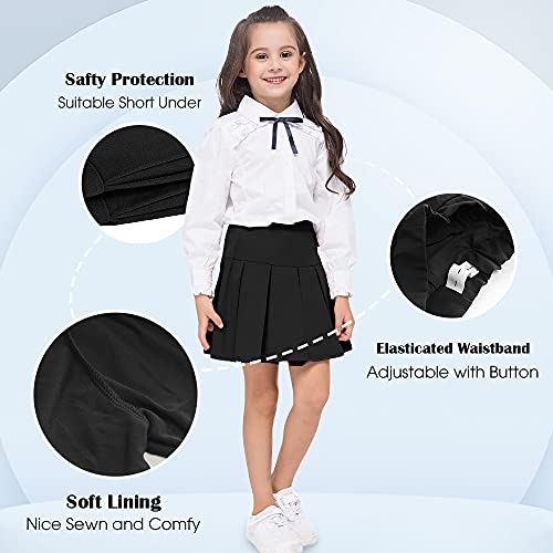 Gaziar Girls Uniform Skirt Skort Adjustable Waist Girls Pleated Skirt Kids Skater Dance Skirt #TOP1