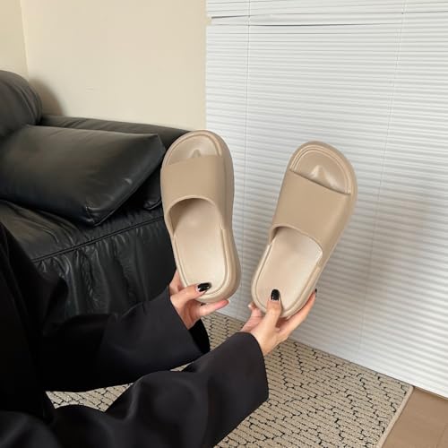 Platform Slides for Women, Platform Sandals Women Comfortable, Cute Flatform Beach Sandals, Slip on Summer Cloud Vacation Shoes for 20253