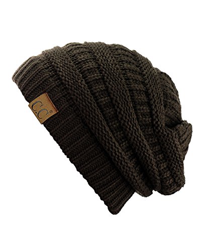 Image of Cambridge Select Thick Slouchy Knit Oversized Beanie Cap Hat