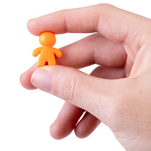 100 Peeples - 24Mm Plastic Game Piece Tokens In 10 Colors - Bulk Tabletop Game Component Replacement - Fantasy Strategy Game Accessories Upgrade For Carcassonne, Circus, Dos Rios, Agricola, And More #TOP2