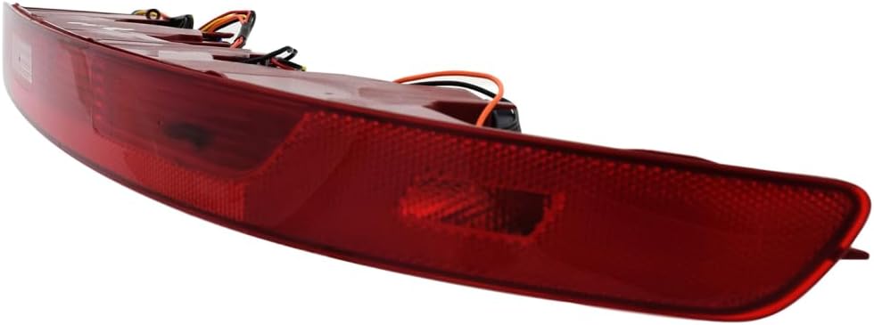 KarParts360 For Audi Q7 2007-2015 Tail Light Driver and Passenger Side | Pair | Red and Clear Lens | On Bumper | PMMA Plastic | Replacement For AU2805103, AU2804103 | 4L0945096A, 4L0945095A