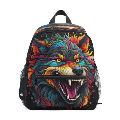 Cartable loup pour enfant de maternelle idéal pour la rentrée scolaire et les sorties