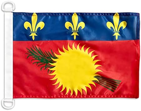 Guadeloupe NAUTICAL Flag 18'' x 12'' - French region of Guadeloupe flags 30 x 45 cm - Banner 12x18 in for boat - AZ FLAG