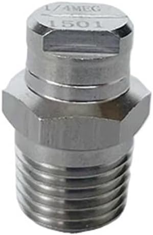 5Pcs, 1/4" BSPT Flat Fan Spray Nozzle, Stainless Steel High Pressure Industrial Vee Jet Tool Nozzles