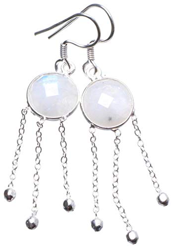 Boucle d'oreille Moonstone bleu et argent 925 pour illuminer vos tenues