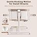 ONTHEWEI Baby Bassinet Bedside Sleeper, 3-in-1 Rocking Bassinet with Wheels, 6-Height Adjustable Crib with Breathable Mesh, Soft Mattress for Newborns & Infants
