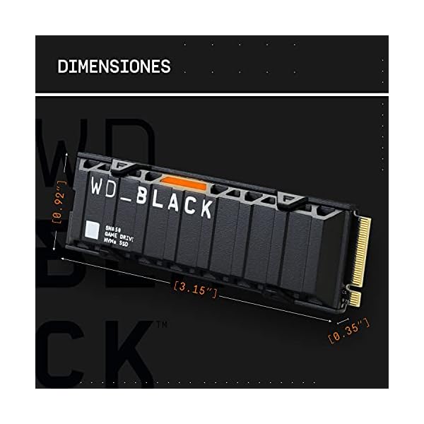 WD_BLACK SN850 500 GB SSD con disipador PCIe Gen4 hasta 7000 MB/s - Image 4
