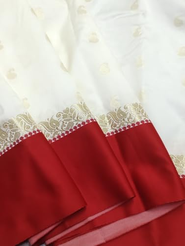 Image of Women's Glory Banarasi Satin Silk Saree with Embroidery Design