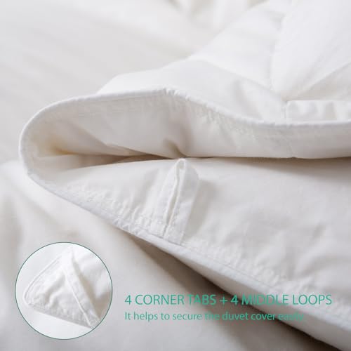 Three Geese Down Feathers Fiber Comforter Oversized King Size - 750 Fill Power All Season Down Duvet Insert, Ultra-Soft Hotel Collection White Comforter, Baffle-Box Design - Noiseless -Medium Warmth. by Three Geese - Image 5