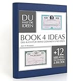 DIE MERKMALE – Hochwertiger, langlebiger und widerstandsfähiger Einband in neutralem Blau, mit verdeckter Spiralbindung und Gummiband zum Verschließen | 208 Seiten | DIN A5 Format