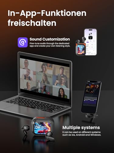 NE20 Übersetzer Kopfhörer, 3-in-1 Übersetzungskopfhörer 165 Sprachen mit App, 7 Übersetzungsmodi Echtzeit Übersetzer Ohrhörer, Bluetooth 6.0 Übersetzer Kopfhörer für Lernen, Business
