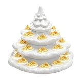Bandeja Para Huevos - Vajilla De 4 Niveles, Forma De Árbol De Navidad, 26 Compartimentos | Bandeja De Presentación Para Aperitivos Y Entremeses | Accesorio Festivo Para Acción De Gracias, Bodas, Barba