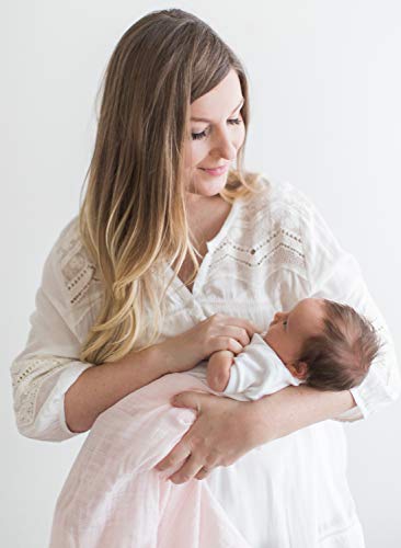 Image of Amazing Baby Cotton Muslin Swaddle Blankets, Set of 3, Pink Springfield