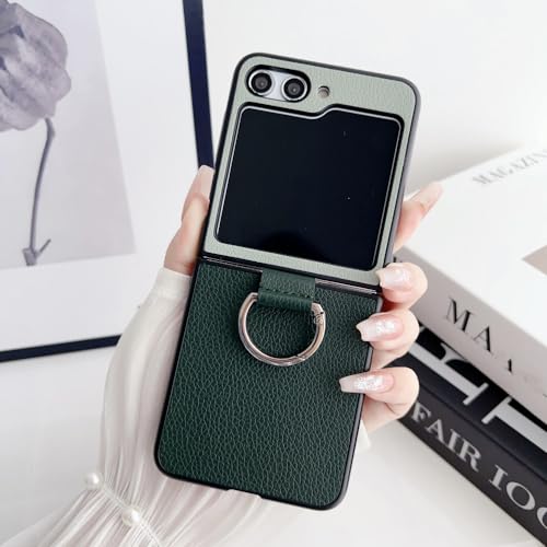 Coque Galaxy Z Flip 5 antichoc pour éviter les chutes avec son anneau vert