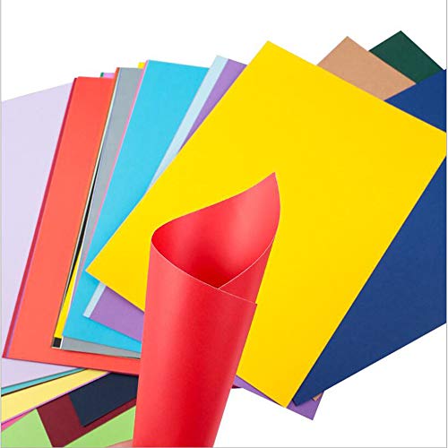 150 Sheets 15 Colors Construction Paper, A4 Colored Paper, Origami paper, 120 gsm, Drawing Paper, Co