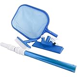 Fibropool Above-Ground Pool Maintenance Kit (Telescoping Pole, Leaf Rake, Vacuum and Brush)