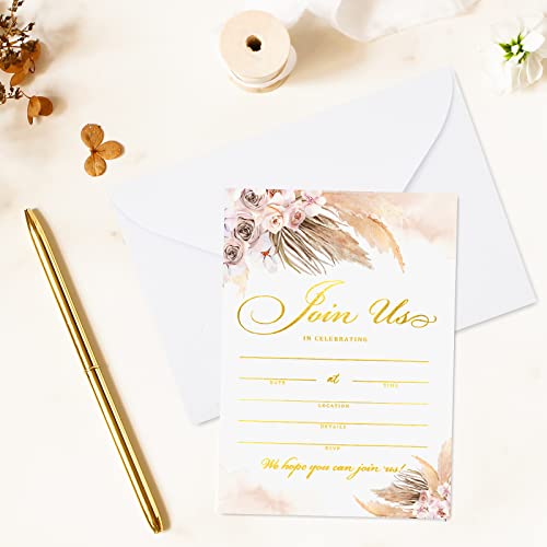 Anydesign A1124 Set Of 25 Boho Floral Invitation Cards Join Us Invite Cards thumb #5