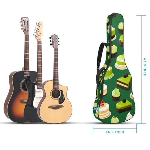 Sac pour guitare acoustique 101,6 cm étui imperméable vert multicolore