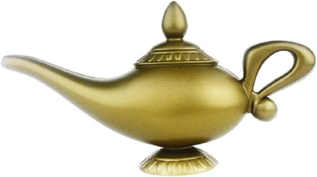 Genie Lamp Decorative Prop, 23 x 13 cm, Home Decor Craft Good Plastic Model Lamp Cosplay Halloween Props