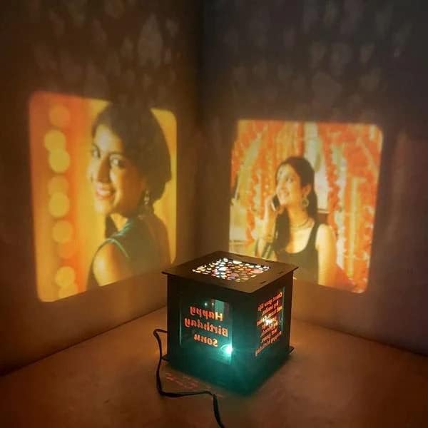 GIFTSVALLA Wooden Shadow Box with Electric Night Lamp Best Customized/Personalized Gifts | Birthday Gift, Best Gift for Girlfriend, Wife Special Latest, Gift for Anyone 4