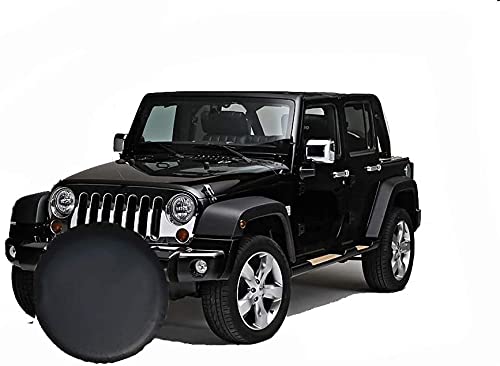 Image of Spare Tire Cover, Universal Fit for Jeep, Trailer,RV, SUV, Truck and Many Vehicle, Wheel Diameter 32.1 inch-33 inch, Weatherproof Tire Protectors (Black, 17 inch for Tire Φ 32.1 inch-33 inch)