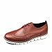 LAOKS Men's Brogues Oxford Wingtip Genuine Leather Dress Shoes for Business Casual Lace-up