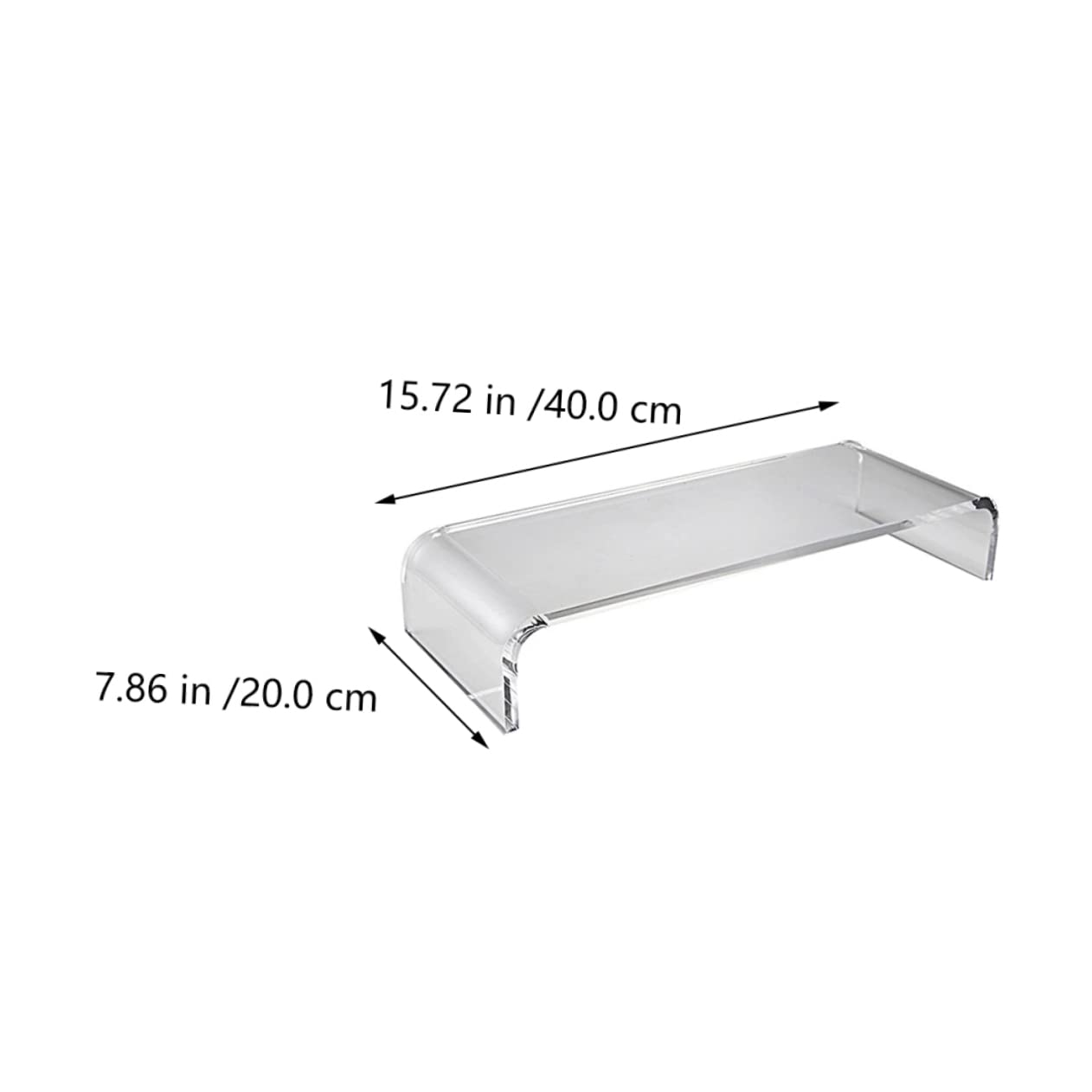Stand per Scrivania Semplice e Pratico Supporto Alzata in Acrilico Bianco Migliora Efficienza Lavorativa e Riduce Affaticamento del Collo per Monitor per Casa e Scuola