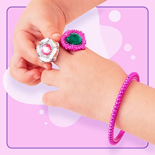 Princess Toddler Dress Up Shoes & Jewelry for Little Girls - Toddler Pretend Play Boutique Set - 4 Pairs of Shoes, Earrings, Bracelets & Rings - Gift Toy Set for 3+ Years Old Girl - Gifts for Girls - Thumbnail 7