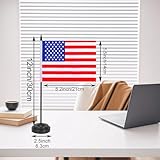JBSJBS Military Desk Flag Set 12" Solid Pole Deluxe Set Army Flags Mini Small Armed Forces Office Table Flags with Black Stand Base for Memorial Day Veterans Day US Fourth of July Decorations(6Pack)