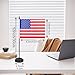 JBSJBS Military Desk Flag Set 12" Solid Pole Deluxe Set Army Flags Mini Small Armed Forces Office Table Flags with Black Stand Base for Memorial Day Veterans Day US Fourth of July Decorations(6Pack)