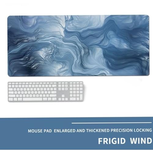 Image of Saco XXL Gaming Mouse Pad for PC - Large Desk Mat 900x400x3mm, Extended Non-Slip Rubber Base, Waterproof Surface, Fluid Design, Big Keyboard Mouse Pad for Office & Home Setup