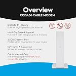 Hitron CODA56 DOCSIS 3.1 Cable Modem ONLY (NOT Fiber) | 2.5 Gbps | NO WiFi/Voice/Router | Single Ethernet Port | Xfinity/Spectrum/Cox Compatible | Requires Separate WiFi Router - Image 2