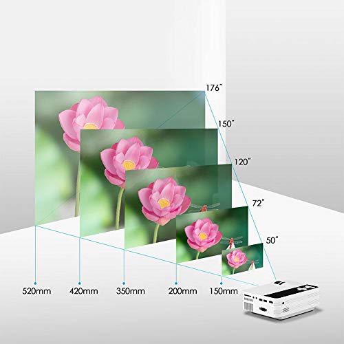 Draagbare mini-projector, 5500 lumen 1920 x 1080 Full HD LED thuisbioscoop 3D 1080P LCD digitale video beamer voor… - Image 5