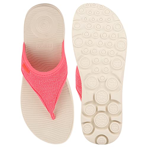 Image of URJO womens Trend-1 Women's Flipflops With Levirex for 40% Less Pressure Arch Support & Anti-skid Comfort By Neo Slipper