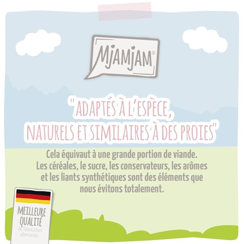 MjAMjAM - nourriture humide premium pour chat - poulet juteux pour chaton à l'huile de saumon, pack de 6 (6 x 200 g), sans céréales avec supplément de viande – vue 2