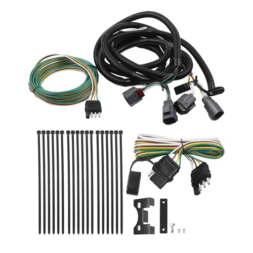 Wahparts 58903 Custom 4 Pin RV Dinghy Towing Wiring Harness Compatible with 2007-2018 Jeep Wrangler...