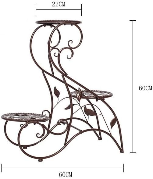 Flower pot stand Interior decoration creative metal Nordic simple iron three-layer small fresh storage rack