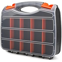 Maletin Para Tornillos Caja Clasificadora de Herramientas, Caja Organizadora Compartimentos Tornillos | Cajas de Plastico Apilables para Tornillos Brocas y Tacos, Maletin Organizador Vacio para Guardar Herramientas