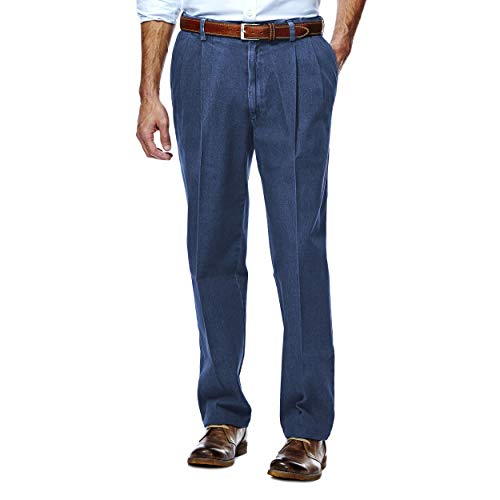 Haggar Men's Pleat & Flat Front Denim - Regular and Big & Tall Sizes