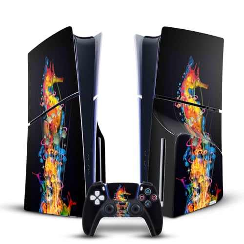 Vinyle Autocollant Hippocampe Mer 2 sublime votre salon avec votre PS5 Slim Disc et DualSense