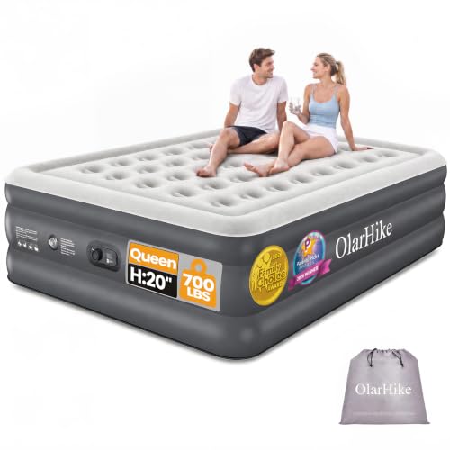 Image of OlarHike Air Mattress Queen Built-in Pump, 20 inch H Inflatable Mattress,700LBS