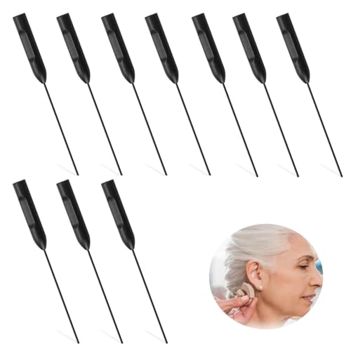 10 kits de limpieza de audífonos, amplificadores multifuncionales de audífonos, tubos de sonido de molde de oído, limpieza de cables largos, limpiador universal reutilizable de ventilación para