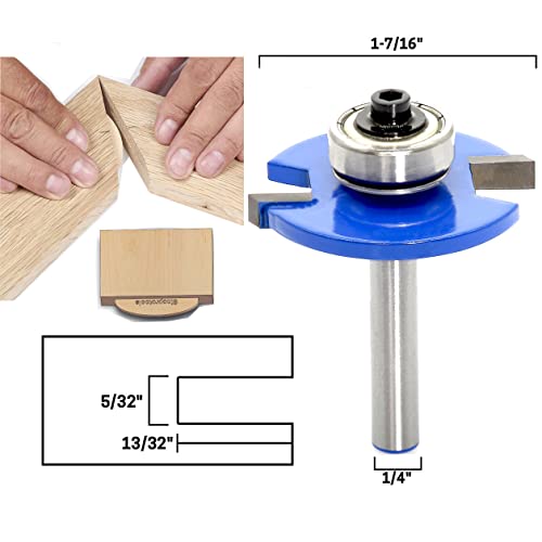 Sinoprotools Biscuit Router Bit 1/4 Inch Shank, Biscuit Joint Slot Cutter Router Bit, Wood Biscuit Slot Cutter, Woodworking Cutter Tool (Blue,10#) #TOP1