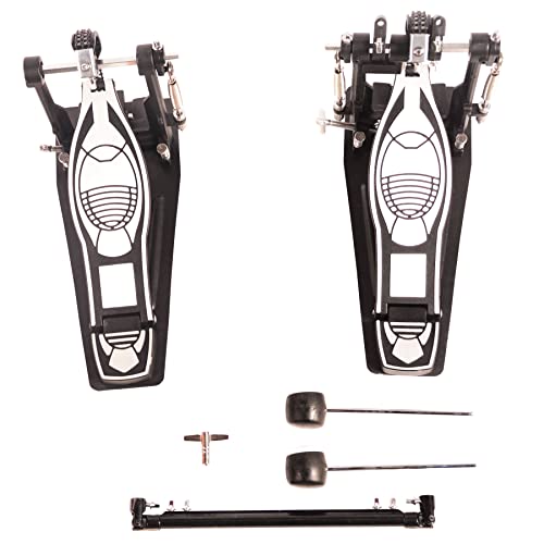 Yeasoul DDP001 Double Bass Pedal,Two Chain Double Kick Drum Pedal,Bass Drum Pedal 2 Way Beater Heads Heavy No Slip thumb #8