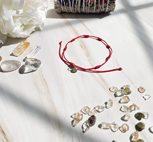 Magic Allure Handmade Red Bracelet 7 Knot String, Protection Bracelet. Red Cord Adjustable For Women, Men. Good Luck Bracelet. Red String Of Fate 1 Unit #TOP3