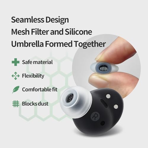 AZLA SednaEarfit MAX for Galaxy Buds 2 Pro Phantom Black (M/ML/L), Earbud Tips for Wireless Headphones, Noise Canceling Earbuds Replacement Tips, Samsung-Certified Eartips for Galaxy Buds 2 Pro by AZLA - Used condition - Image 5