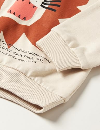 Sweat lion beige en coton doux pour bébé garçon Koton - 4