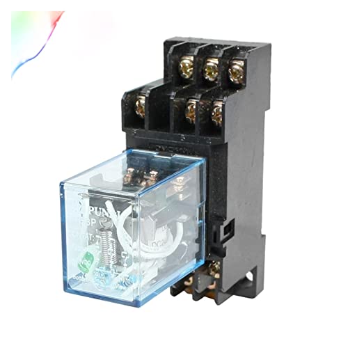 Relé HH53P DC 24V de 11 pines con base DYF11A y conmutación electromagnética 3PDT