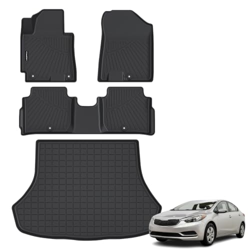 All Weather Floor Mats Cargo Liner for 2014-2018 Kia Forte (Only Sedan) by Aroppca - Used condition - US$88.31
